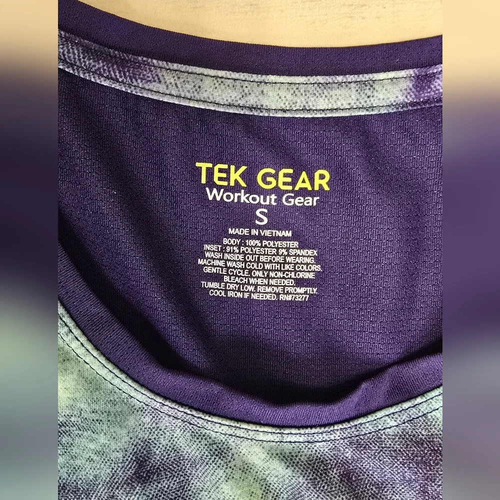 Tek Gear Blue and Green Tie-Dye Tank Top - Picture 5 of 7